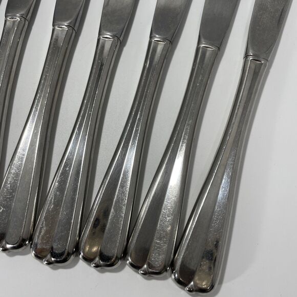 Oneida GALA IMPULSE Stainless Flatware Set of 8 Dinner Knife Knives Vintage 9” - Picture 6 of 7